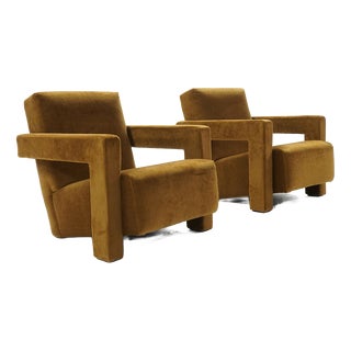 Utrecht 637 Lounge Chairs by Gerrit Rietveld for Cassina, 1990s, Set of 2 For Sale