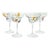 Contemporary Colorful Millefiori Confetti Blown Glass Margarita Glasses - Set of 4 For Sale