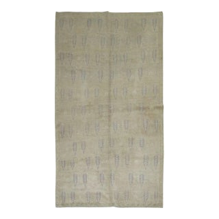 Vintage Turkish Oushak Cypress Tree Rug - 4'10" x 8'7" For Sale