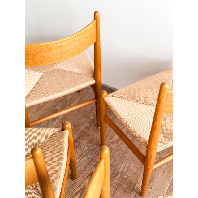 1960s Mid-Century CH36 Dining Chairs in Oak with New Danish Cord by Hans J. Wegner, Carl Hansen & Søn, Denmark, 1960s, Set of 6 For Sale - Image 5 of 18