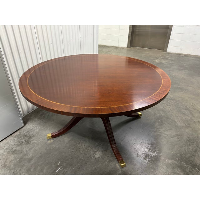 Brown Late 20th Century Mahogany Round Dining Table by Councill Furniture For Sale - Image 8 of 12