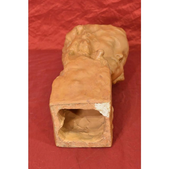 Red Amedeo Gennarelli, Art Deco Maternity Sculpture, Terracotta, 20th Century For Sale - Image 8 of 9