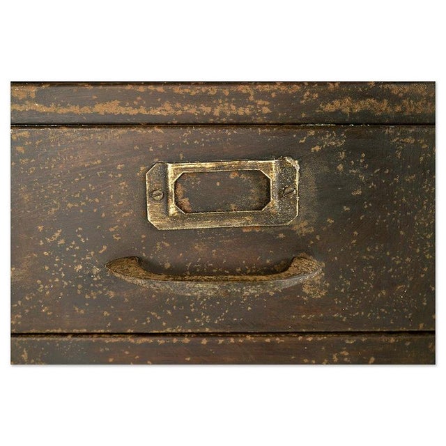 Industrial Style Storage Unit in Patinated Metal with 40 Drawers For Sale - Image 6 of 8