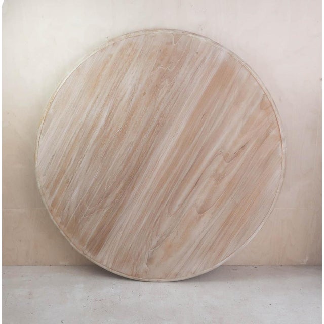 Wood Small Antique English Palladian Style Round Bleached Table, 1835 For Sale - Image 7 of 9