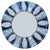 Vintage Round Blue Mirror in Ceramic For Sale - Image 5 of 5