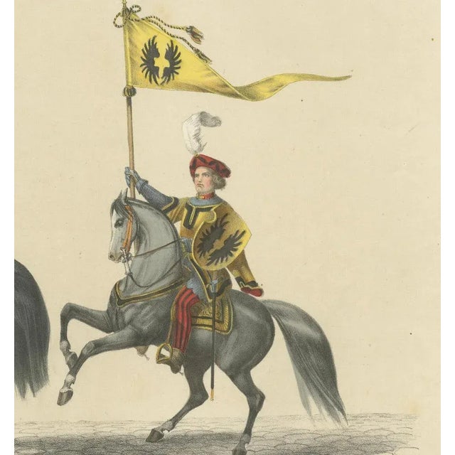 H. Jenny, Grand Cavalcade – Hans von Hallwyl and His Household Banner, 1855, Paper For Sale - Image 6 of 10