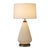 Contemporary Nova of California Concord Bone Porcelain 28" Table Lamp, White Walnut For Sale - Image 3 of 12