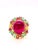 Bochic “Orient” Multi Sapphire & Ruby Panther Vintage Ring Set In 18 K Gold & S For Sale - Image 10 of 12