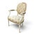 French 19th Century French Louis XVI Painted Needlepoint Armchair For Sale - Image 3 of 14