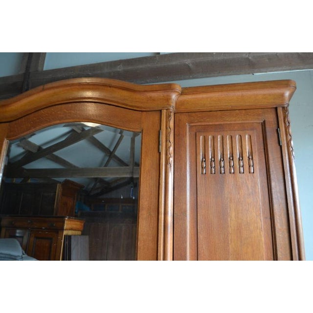 Brown Antique French Oak Wardrobe For Sale - Image 8 of 10