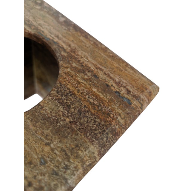 Vintage Handcrafted Travertine Stone Marble Tissue Box Cover For Sale - Image 12 of 12