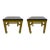1960s Chinoiserie Slate & Wood Tables in the Manner of James Mont - A Pair For Sale
