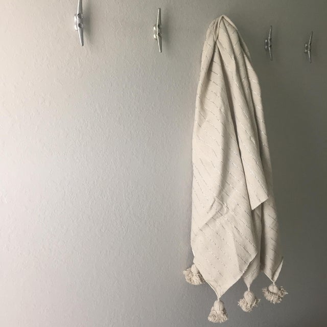 Custom-made tassel throw, this beautiful (and cool) blanket makes a fun and functional addition to your bedroom, living...