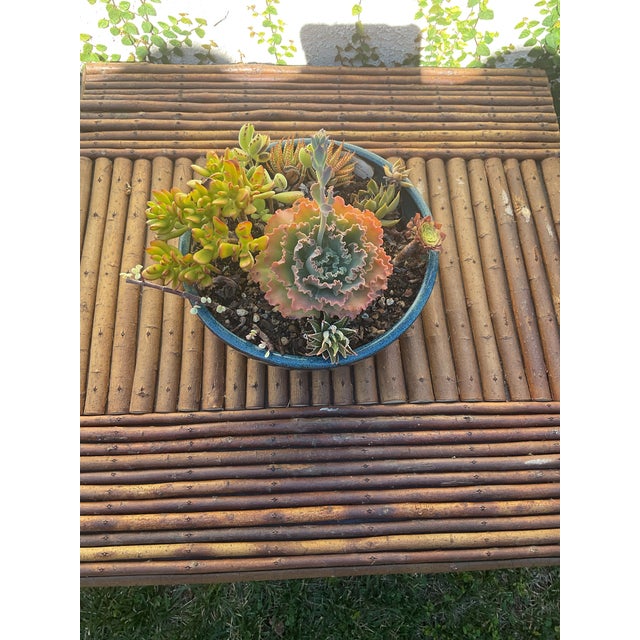 Wood Handmade Side Table From Willow Tree and Nails For Sale - Image 7 of 10