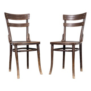 Set of Rail Bentwood Chairs from Thonet, 1920s For Sale