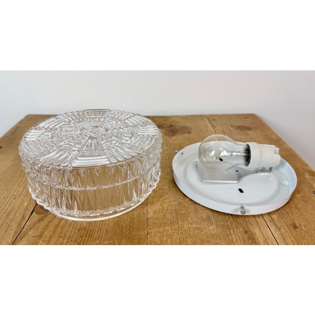 Vintage Glass Wall Light, 1970s For Sale - Image 9 of 17