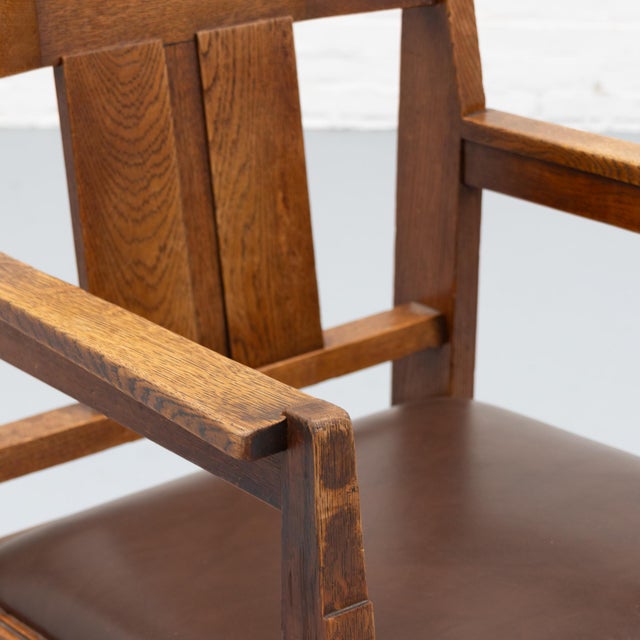 Art Deco Dutch Chair in Oak, 1920s For Sale - Image 14 of 18