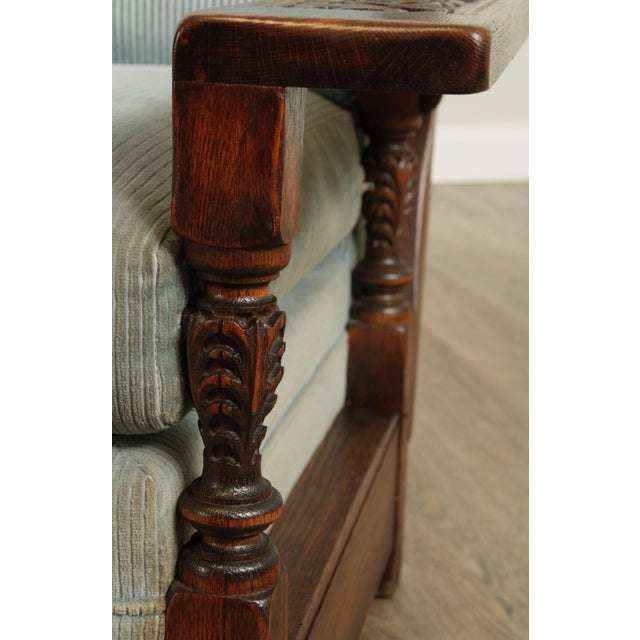 Jamestown Lounge Feudal Oak Vintage Carved Lounge Chair Chairish