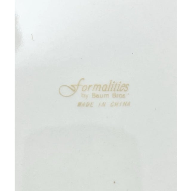 1990s 1990s Baum Brothers “Holly” Set of 7 Porcelain Christmas Dinner Plates For Sale - Image 5 of 5