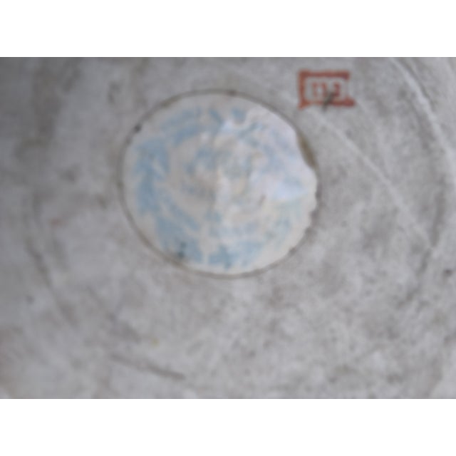 Large, Vintage Red and Gold Chinese Porcelain Fish Pot For Sale - Image 4 of 9