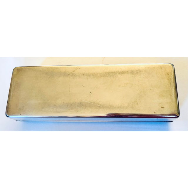 Vintage Dodge Inc Jewelry Trinket Box Case Silverplate Bakelite For Sale - Image 4 of 6