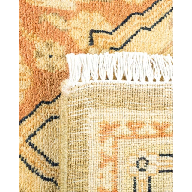 1990s Vintage Traditional Hand Knotted Wool Area Rug, Olive - 6'0" X 8'7" For Sale - Image 5 of 9