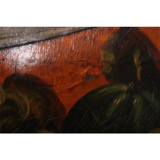 19th Century Hand Painted Floor Screen With Six Portraits For Sale - Image 9 of 12