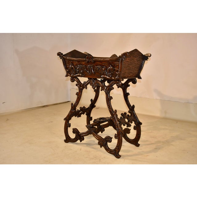 19th Century Black Forest Carved Planter on Stand For Sale - Image 4 of 11