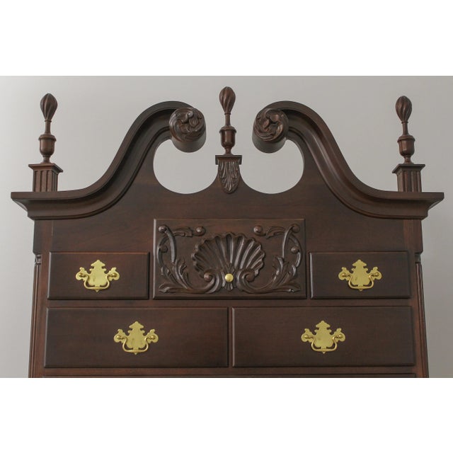 Craftique 18th C. Style Chippendale Mahogany Highboy For Sale - Image 4 of 13
