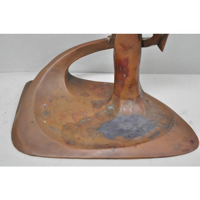 Antique Art Nouveau Austrian Bronze Woman Figural Sculpture Candlestick Holder For Sale In Philadelphia - Image 6 of 18