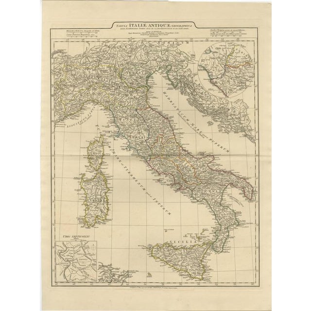 Antique Map of Ancient Italy, 1818 For Sale - Image 18 of 18