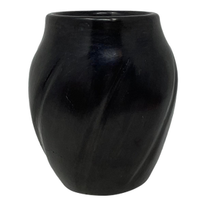 Late 20th Century Santa Clara Pueblo Blackware Pottery Pot