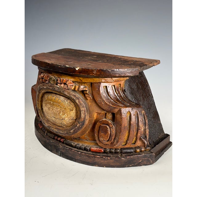 19th Century Southern European Polychrome Church Stand, 1800 For Sale - Image 6 of 14