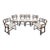 MCM Attributed to John Wisner for Ficks Reed Rattan & Bamboo Dining Chairs, Set of 6 For Sale