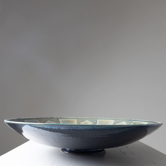 Large Glazed Ceramic Plate, 1960s For Sale - Image 4 of 13