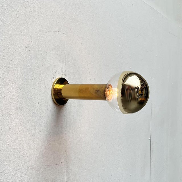 Vintage Space Age German Brass Ceiling Lamp by Motoko Ishii for Staff, 1970s For Sale - Image 15 of 18