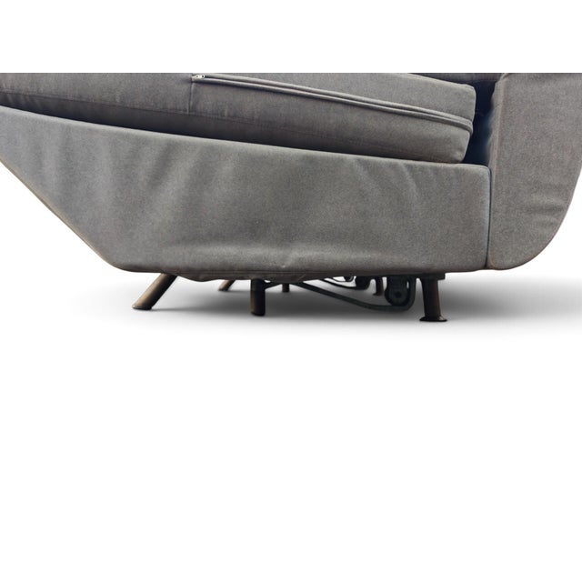 Sage Green Fabric Sofa Bed in the style of Marco Zanuso for Arflex, 1950s For Sale - Image 4 of 8