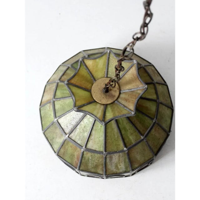 Antique Glass Chandelier For Sale - Image 6 of 12