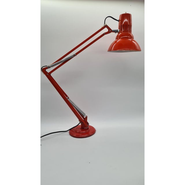 TYP W3 Spezial Desk Lamp in Red Metal, 1970s For Sale - Image 9 of 14
