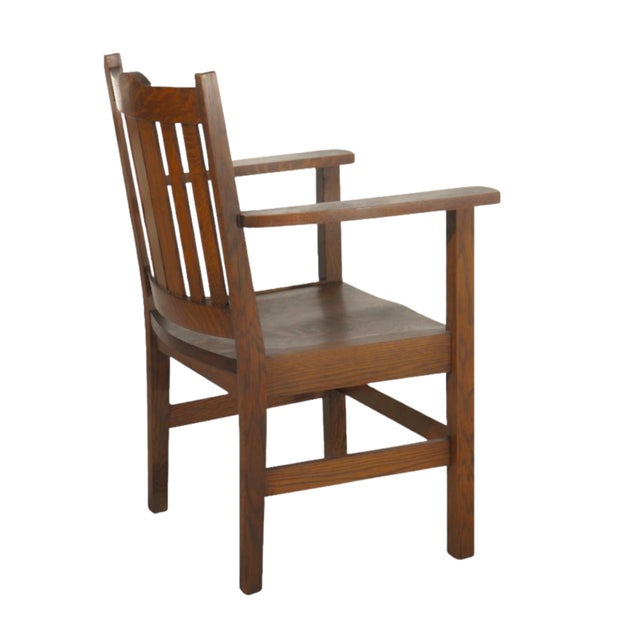 Mission Antique Mission Oak Armchair or Dining Chair For Sale - Image 3 of 4