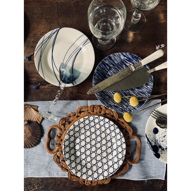 Royal Blue Royal Doulton Abstract Blue Plates - Set of 5 For Sale - Image 8 of 12