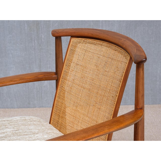 Dallas Armchair in Teak and Cane by Folke Ohlsson for Dux, Sweden, 1960s For Sale - Image 6 of 14