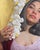 Early 21st Century I Bloom, and Now Feel by Aixa Oliveras | Oil and 24kt gold leaf on panel Woman holding white orchids. For Sale - Image 5 of 5
