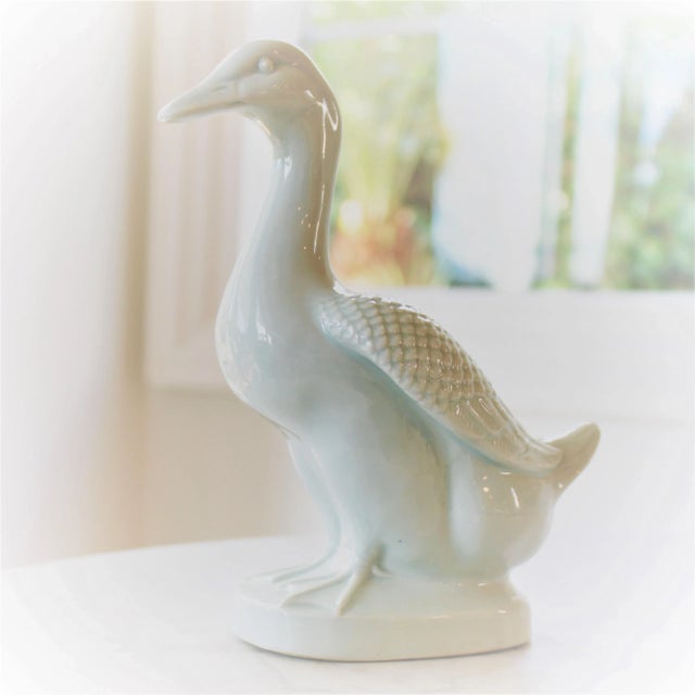 Mid 20th Century China Duck Figurines S/2 For Sale - Image 5 of 8