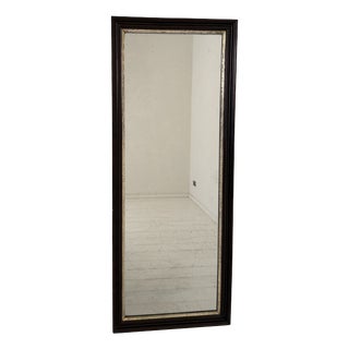 Antique German Lacquered and Silvered Wood Wall Mirror, 1870s For Sale