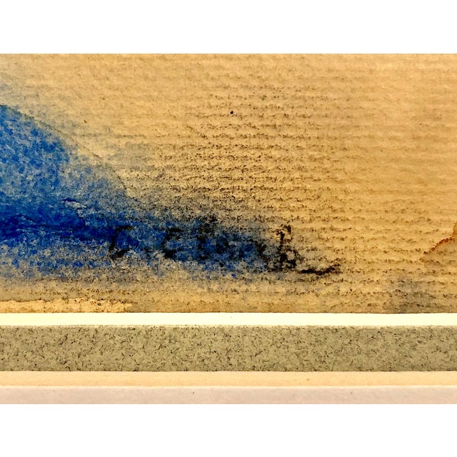 Paper A Country Winter Watercolor Scene, by Claude Clark For Sale - Image 7 of 9