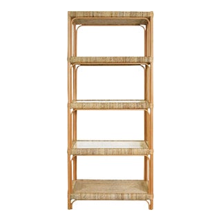 Matthew Izzo Home - Hawthorn Rattan & Seagrass Tall Étagère For Sale