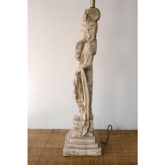 Ceramic Mid Century Hollywood Regency Tony Paul Westwood Guanyin Table Lamp For Sale - Image 7 of 13