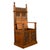 Late 19th Century Antique 19thC French Carved Oak Gothic Revival Throne Storage Chair Seat 1880 For Sale - Image 5 of 13