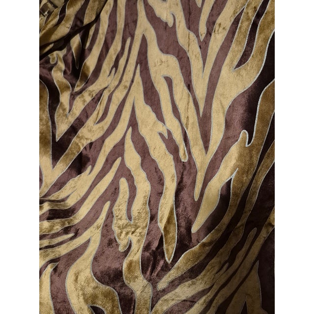 Contemporary Designer High End Animal Velvet Upholstery Fabric-1 1/3 Yard For Sale - Image 3 of 10